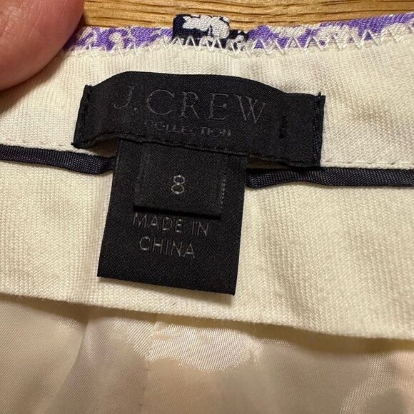 J Crew silk wool floral blend pants 8 - Picture 6 of 10